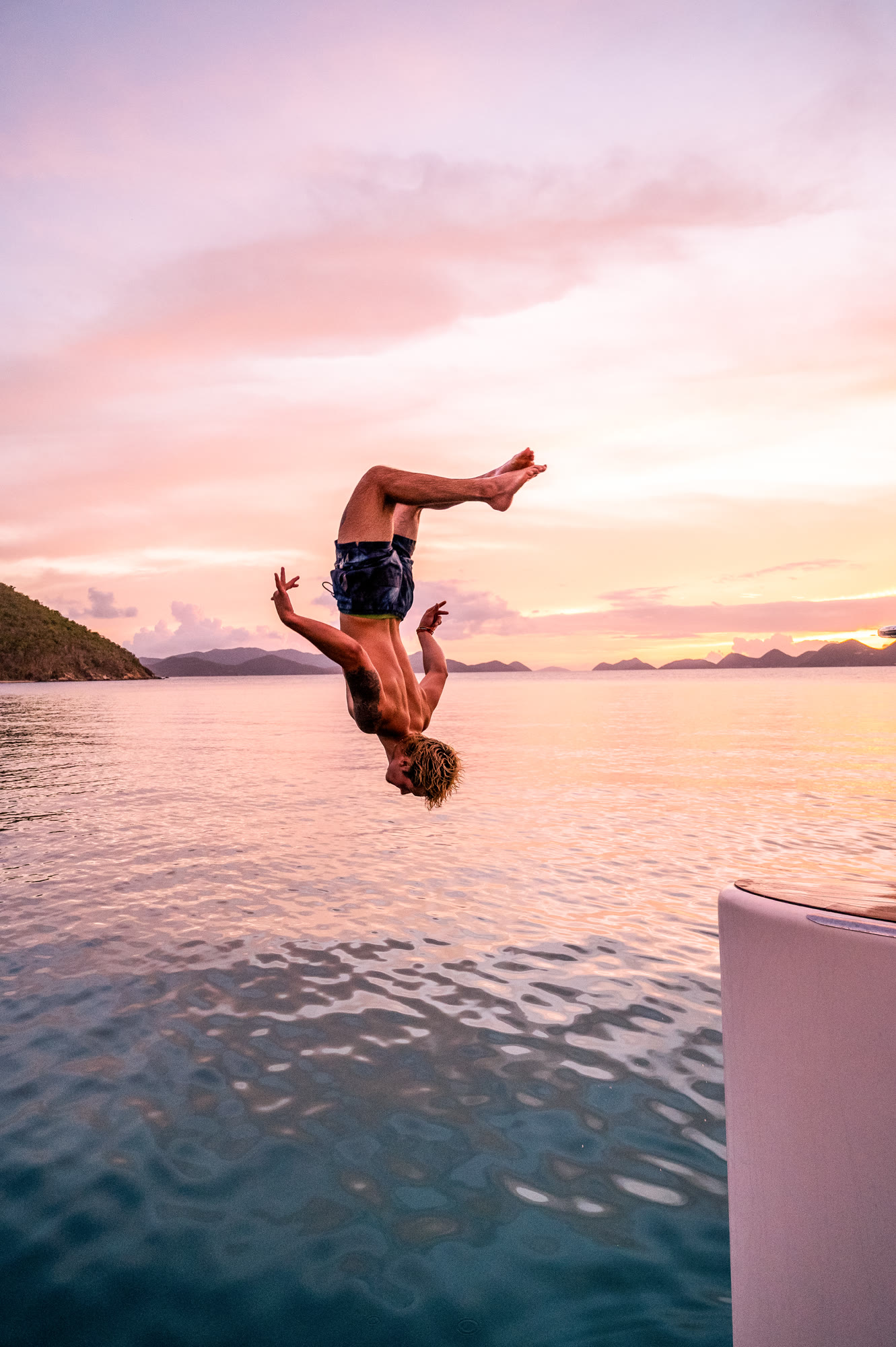 Backflip into the golden hour