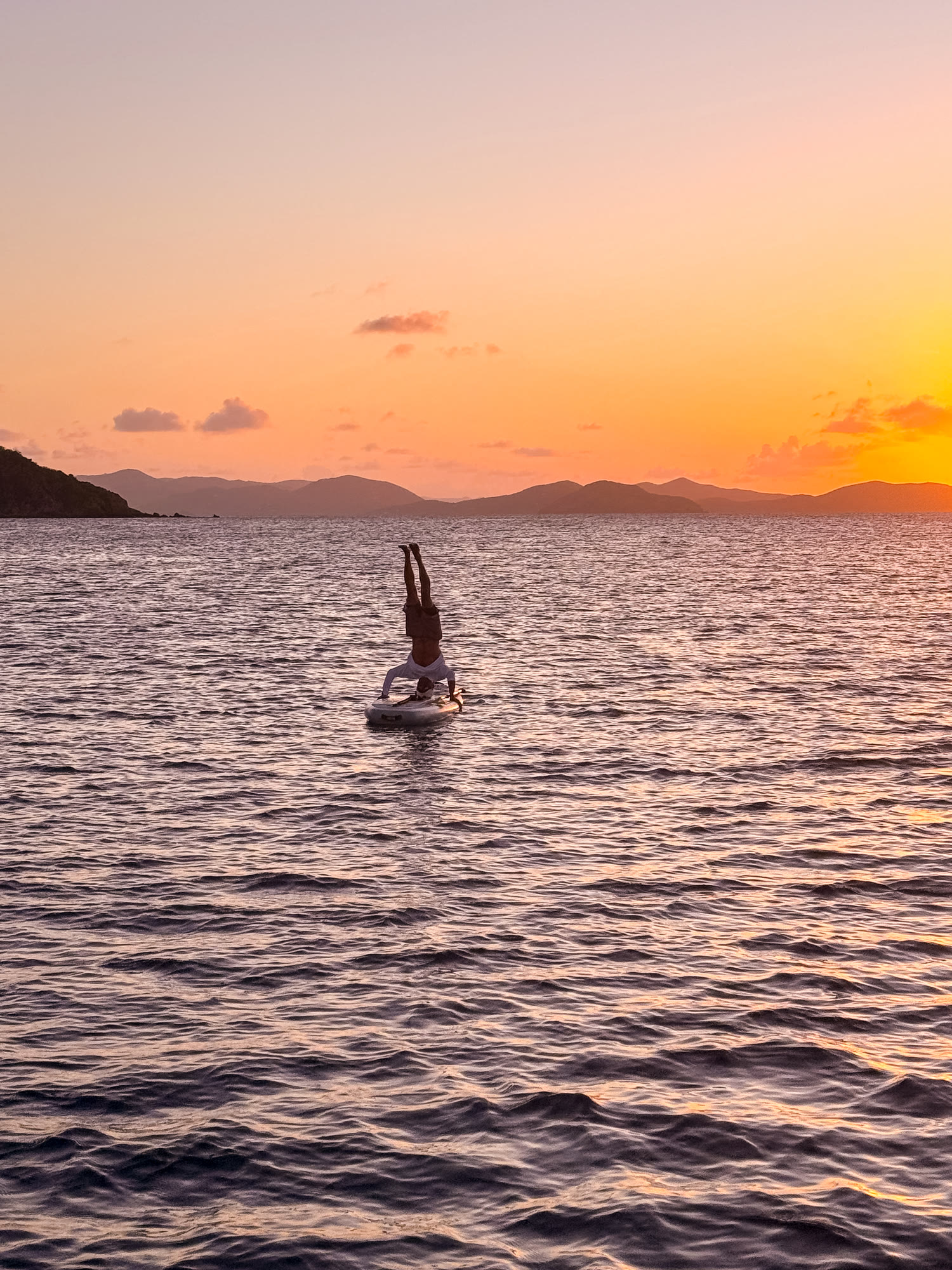Handstand on the SUP